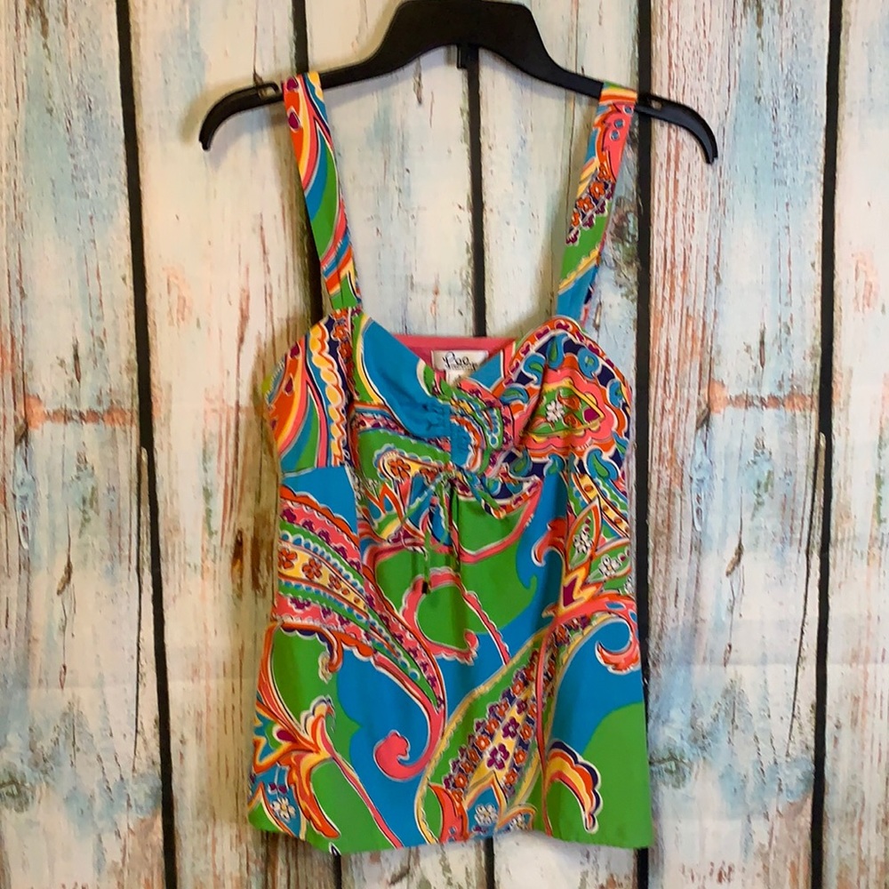Lilly Pulitzer 100% Silk Tank Top Size 6